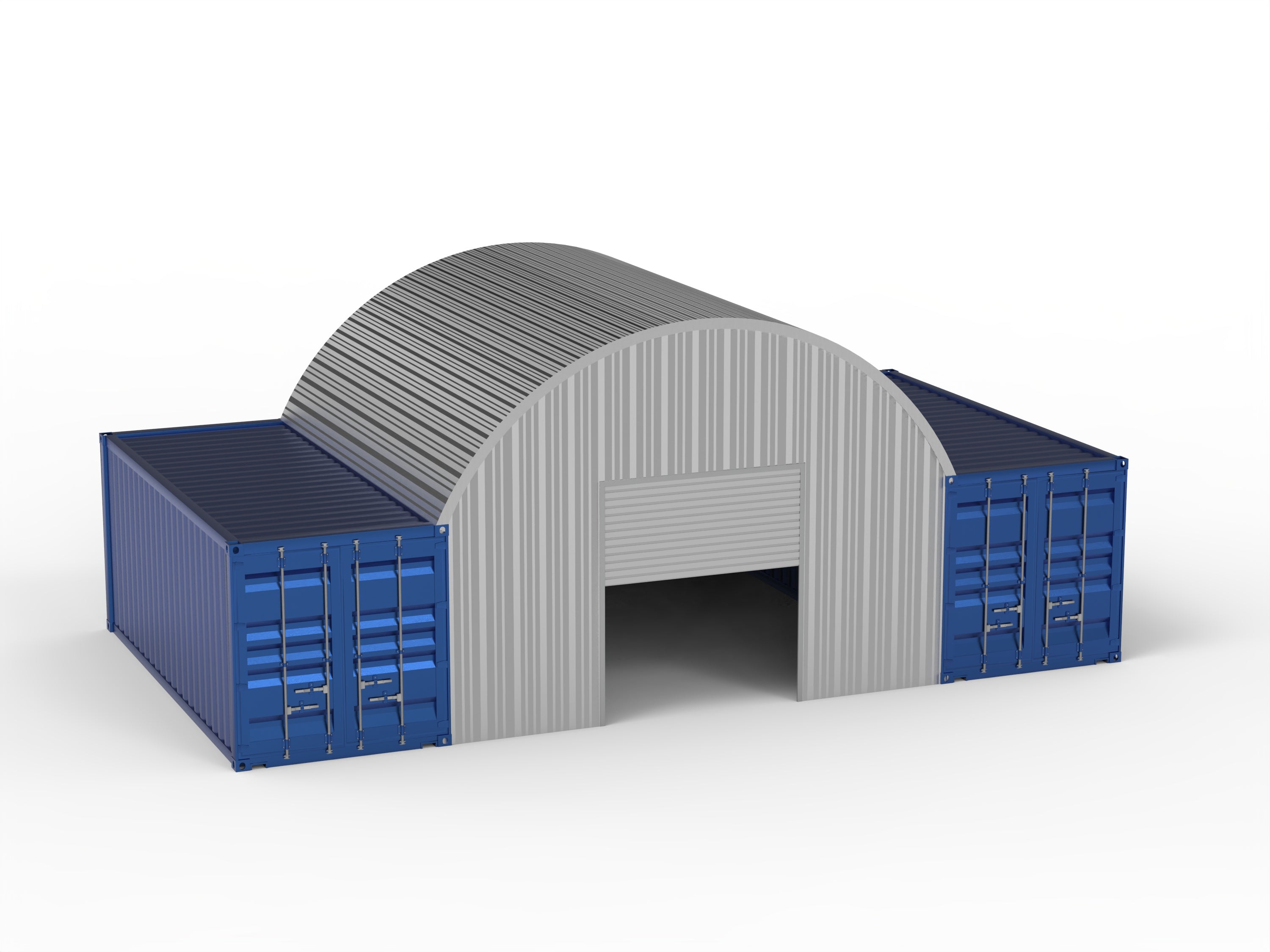 Pensiline per contenitori in acciaio - 20ft x 20ft x 6,5ft (6m x 6m x 2m)