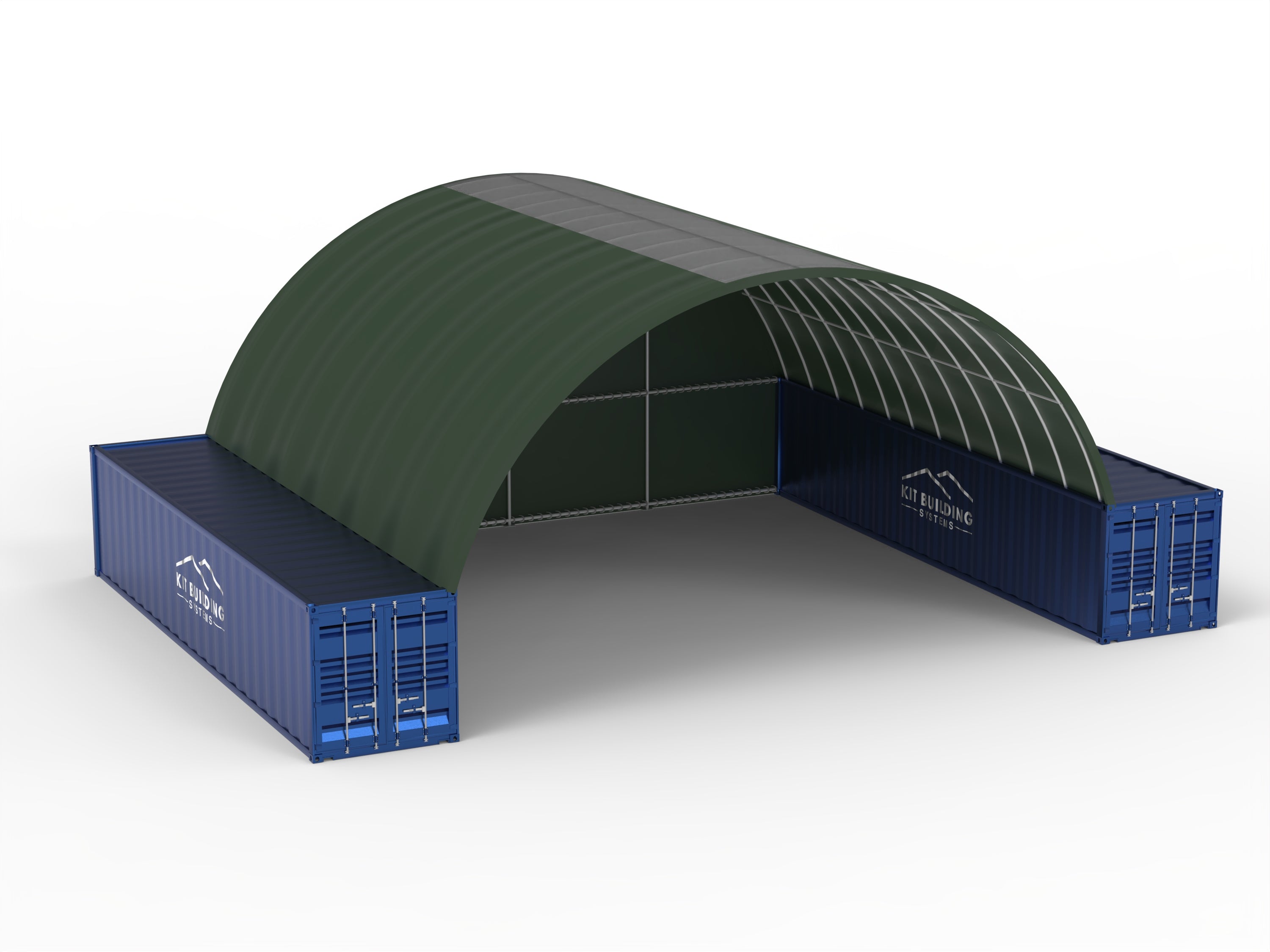 Containerüberdachungen – 40 Fuß x 40 Fuß x 15 Fuß (12 m x 12 m x 4,5 m)