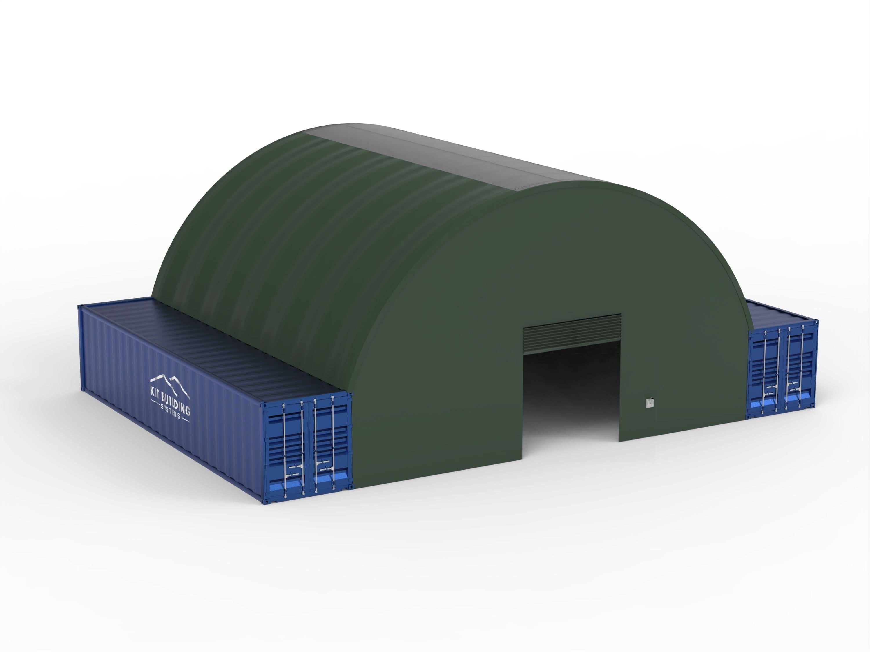 Containerüberdachungen – 40 Fuß x 40 Fuß x 15 Fuß (12 m x 12 m x 4,5 m)
