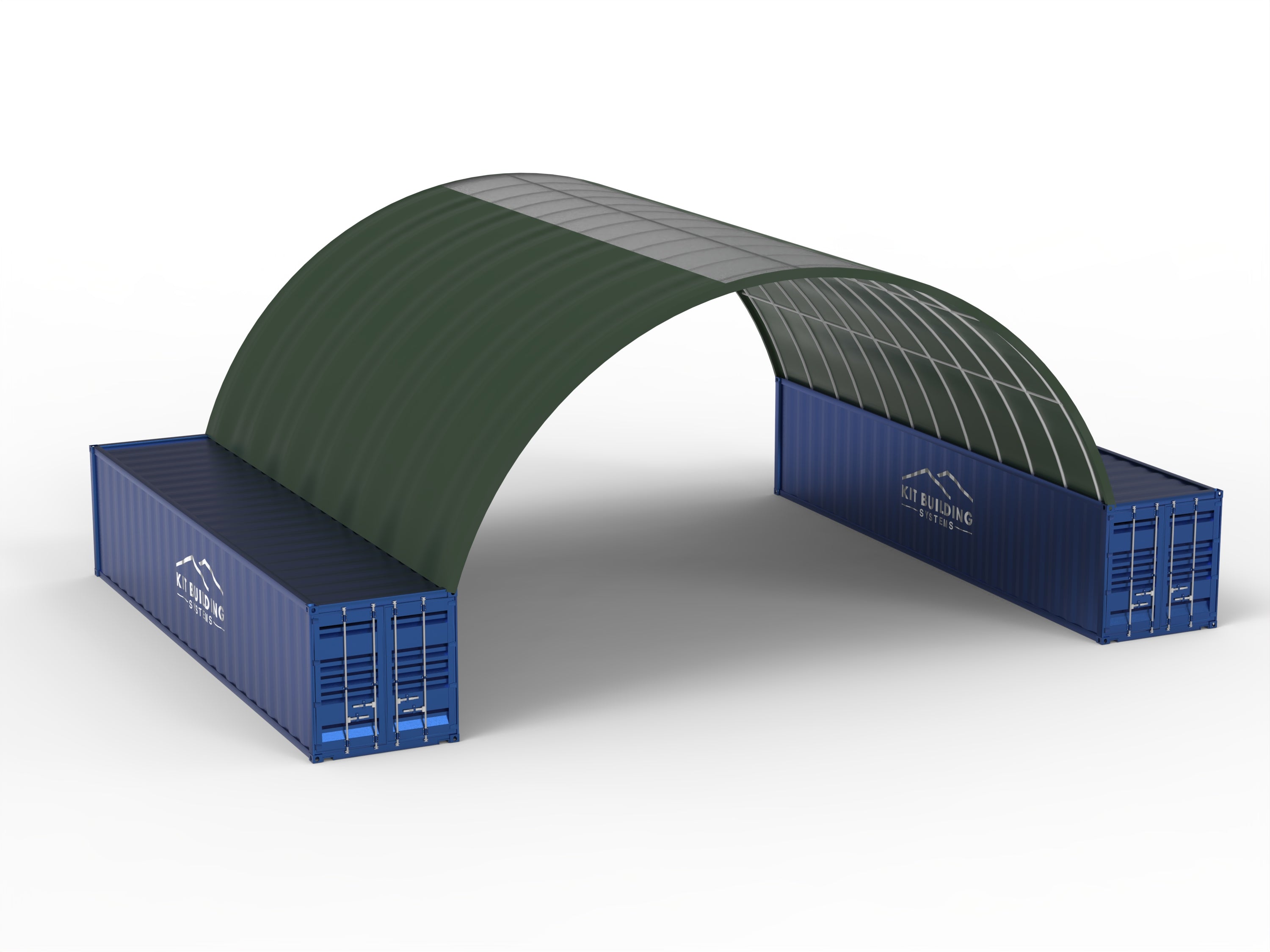Containerüberdachungen – 40 Fuß x 40 Fuß x 15 Fuß (12 m x 12 m x 4,5 m)