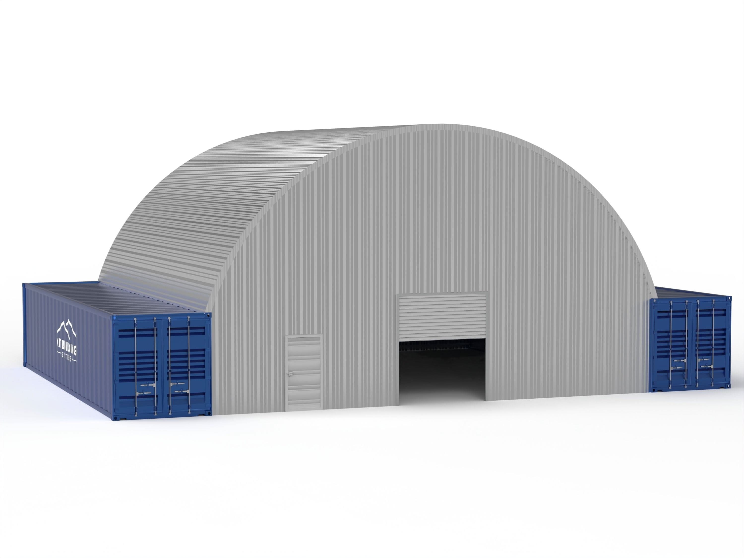 Auvents en conteneurs en acier - 10m x 12m x 3.6m (33ft x 40ft x 12ft)