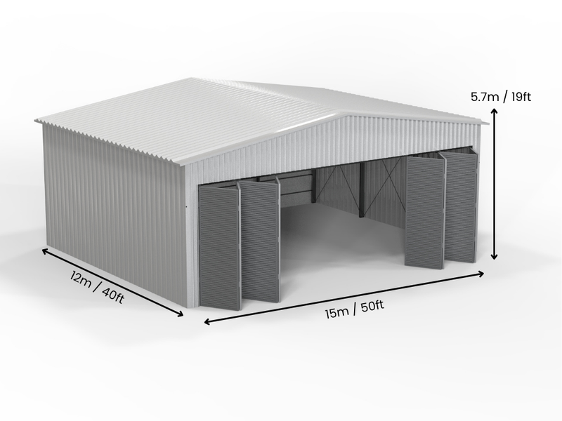 Hangar per aeromobili isolato