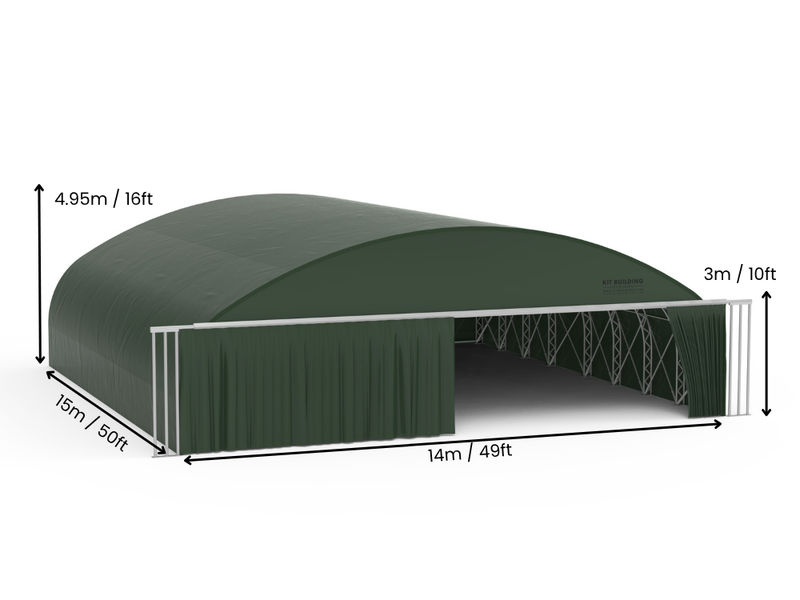 Hangar à avions en tissu
