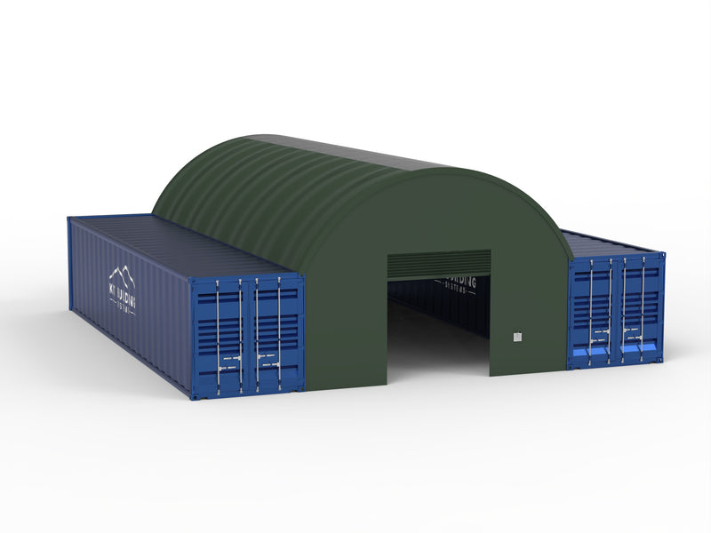 Auvents de conteneurs - 20 pieds x 40 pieds x 6,5 pieds (6 mx 12 mx 2 m)