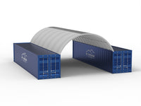 Pensiline per container - 20 piedi x 40 piedi x 6,5 piedi (6 m x 12 m x 2 m)