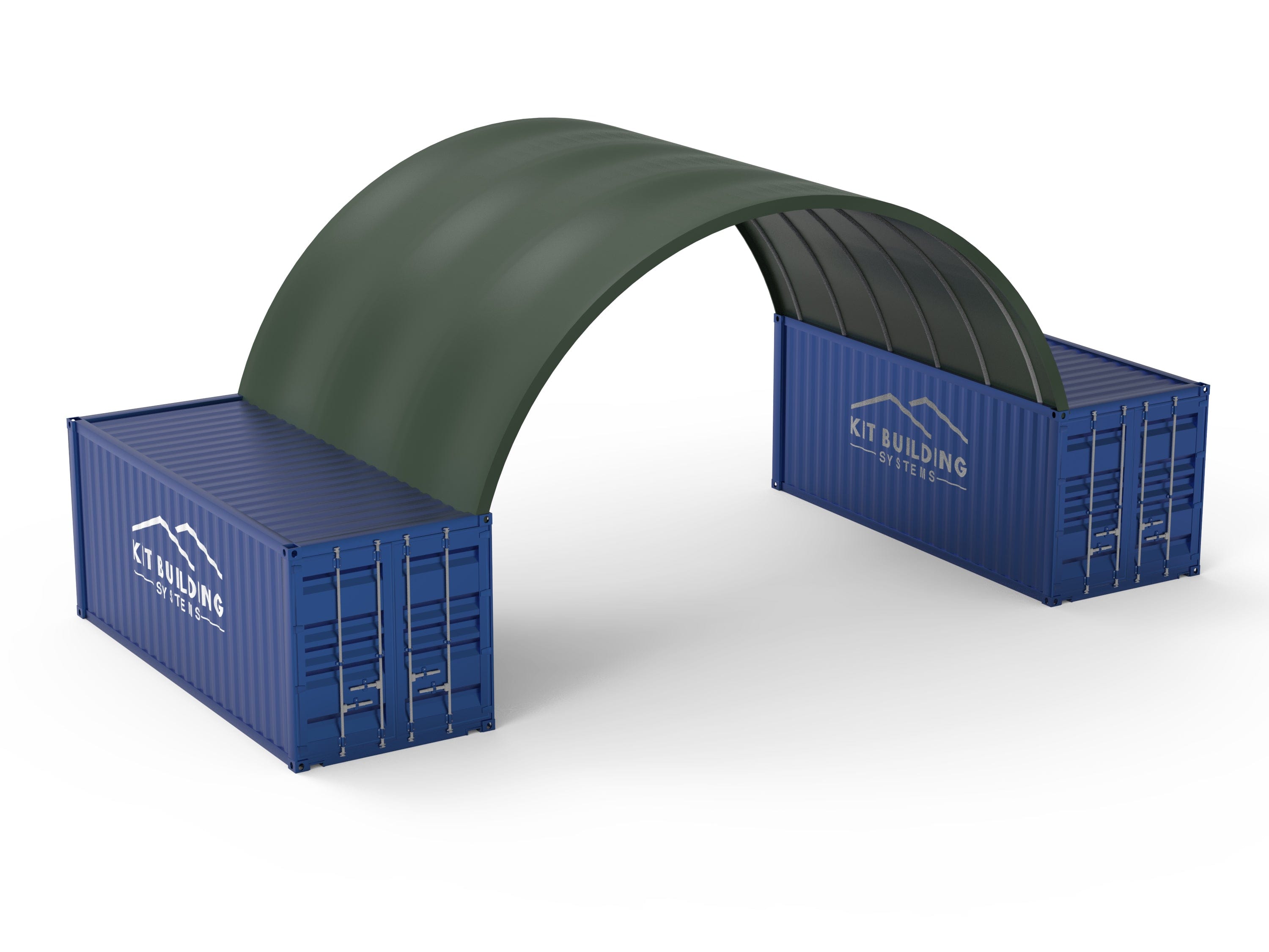 Kit Buildings Military Green / None Container Shelter - 26ft x 20ft x 10ft (8m x 6m x 3m)